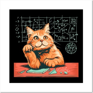 cat math Posters and Art